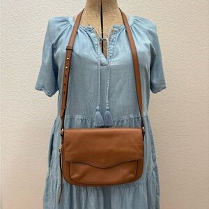 Vince Camuto Leather Dafni Crossbody in Tan